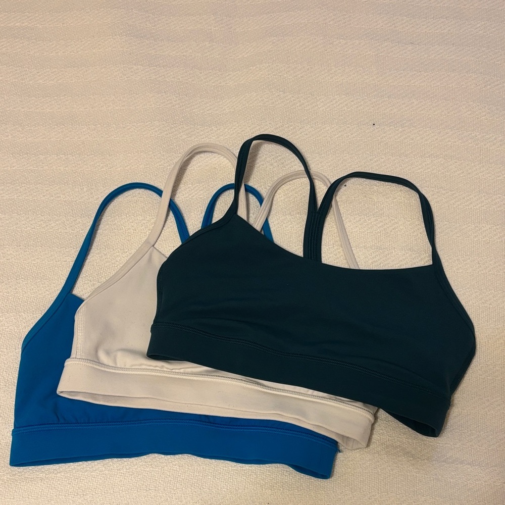 SET of THREE lululemon flow Y bra
